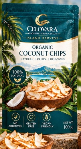 Organic coconut chips pouch